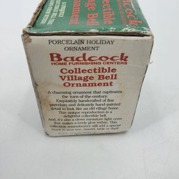 Badcock 1995 School Building Village Bell Christmas Tree Ornament Porcelain 3" - Picture 13 of 14